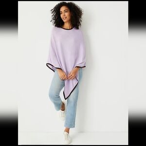 Lavendar Open Arm Ponch with Wine Trim  NWT